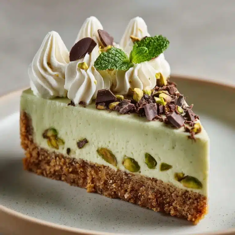 Pistachio Cheesecake with Almond Crust Recipe