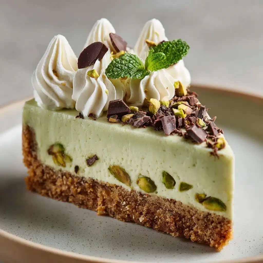 Pistachio Cheesecake with Almond Crust Recipe