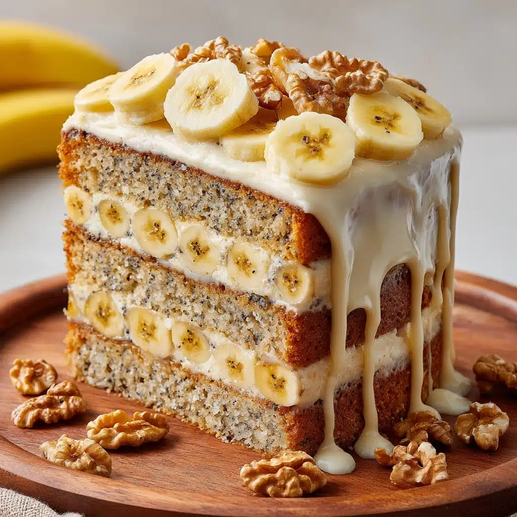 Heavenly Banana Walnut Cream Cake Recipe