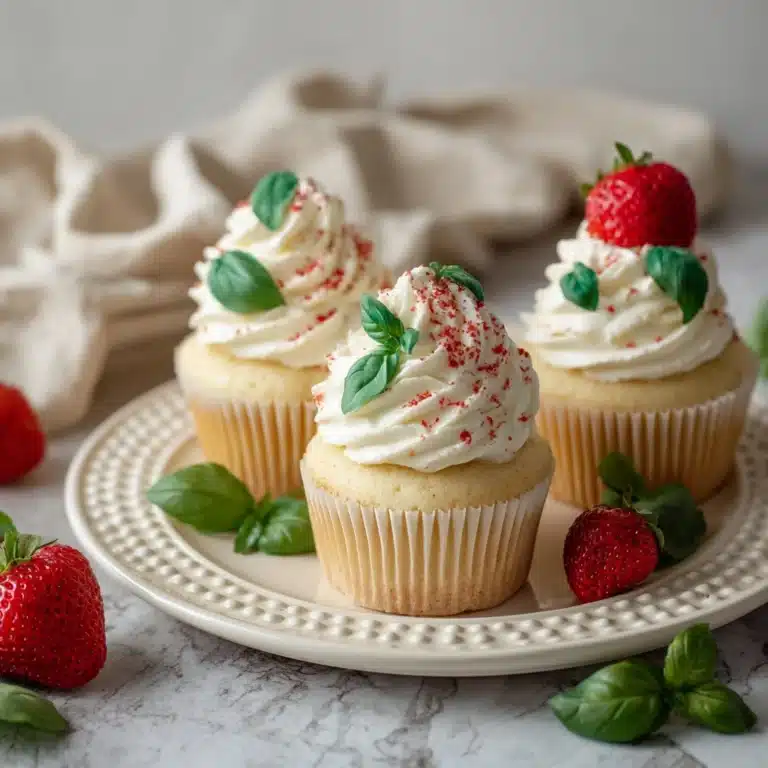 Strawberry Basil Cupcakes Recipe