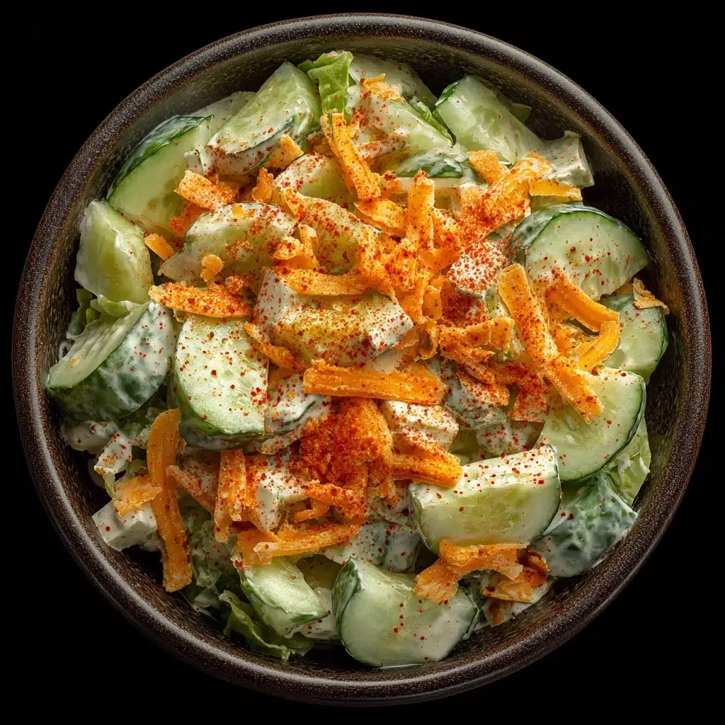 Cucumber Snack with Cheese and Savory Toppings Recipe - Recipe Image