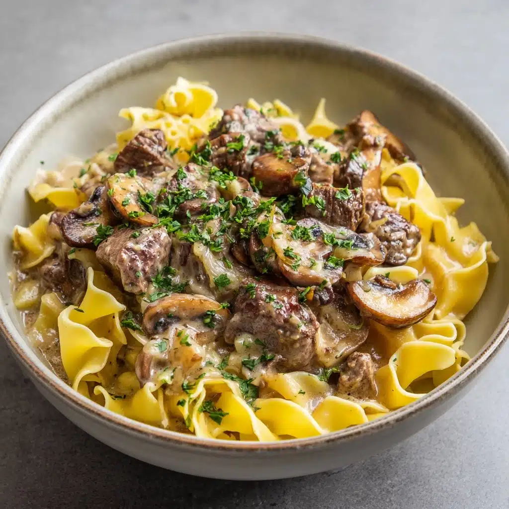 Beef Stroganoff with Egg Noodles Recipe - Recipe Image