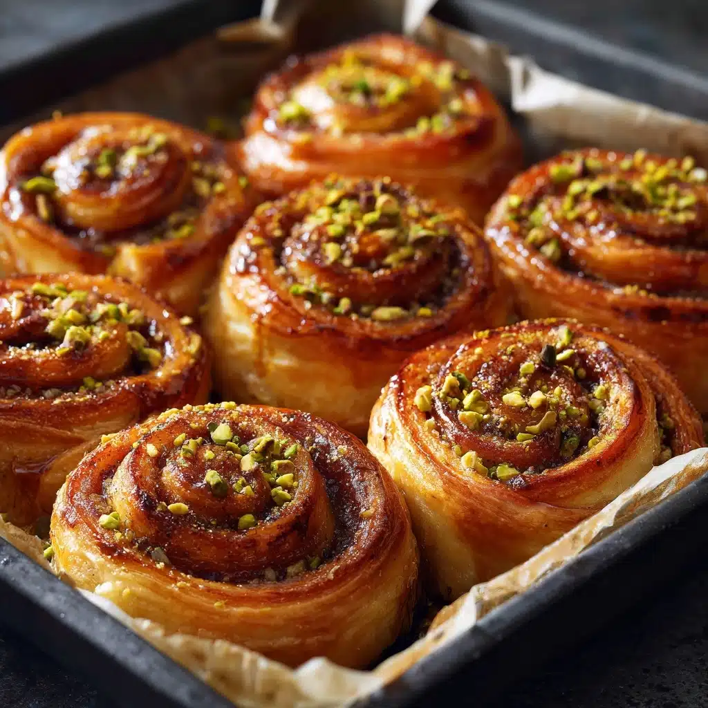 Pistachio Honey Baklava Rolls Recipe - Recipe Image