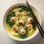 Vietnamese Mustard Green Soup with Shrimp Balls Recipe