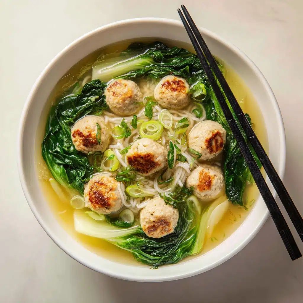 Vietnamese Mustard Green Soup with Shrimp Balls Recipe - Recipe Image