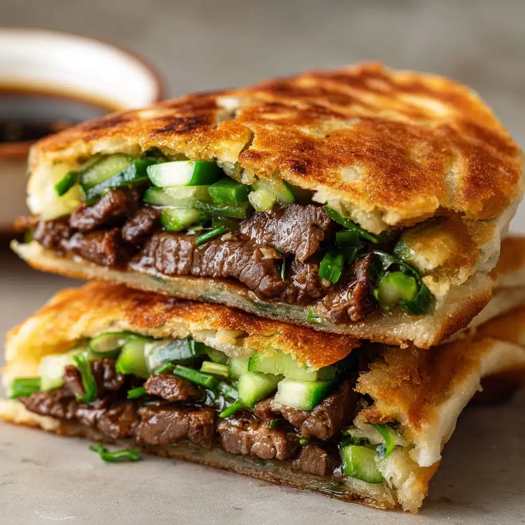 Taiwanese Beef Stuffed Scallion Pancake Recipe