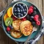 Oatmeal Pancakes with Fresh Fruit Recipe