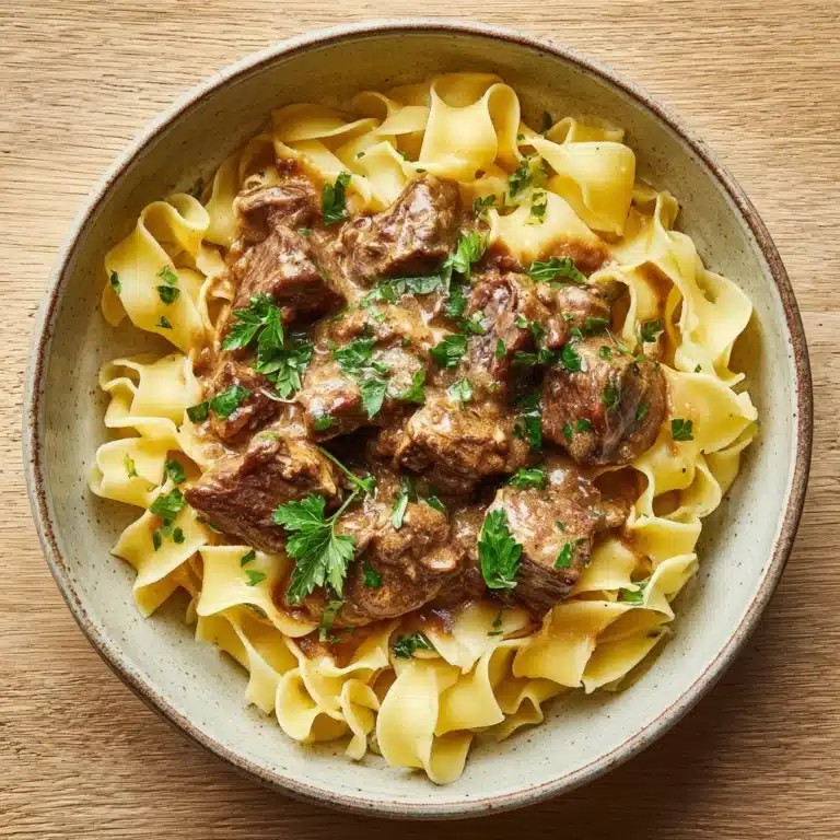 Easy Slow Cooker Beef Stroganoff Recipe