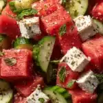 Feta Watermelon Cucumber Salad Recipe