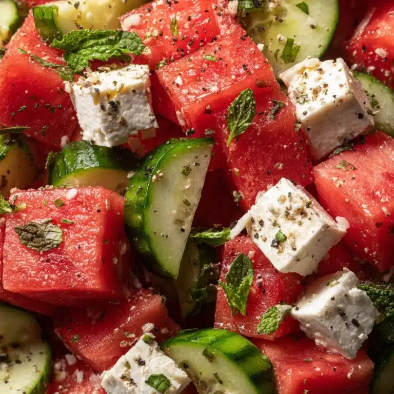 Feta Watermelon Cucumber Salad Recipe
