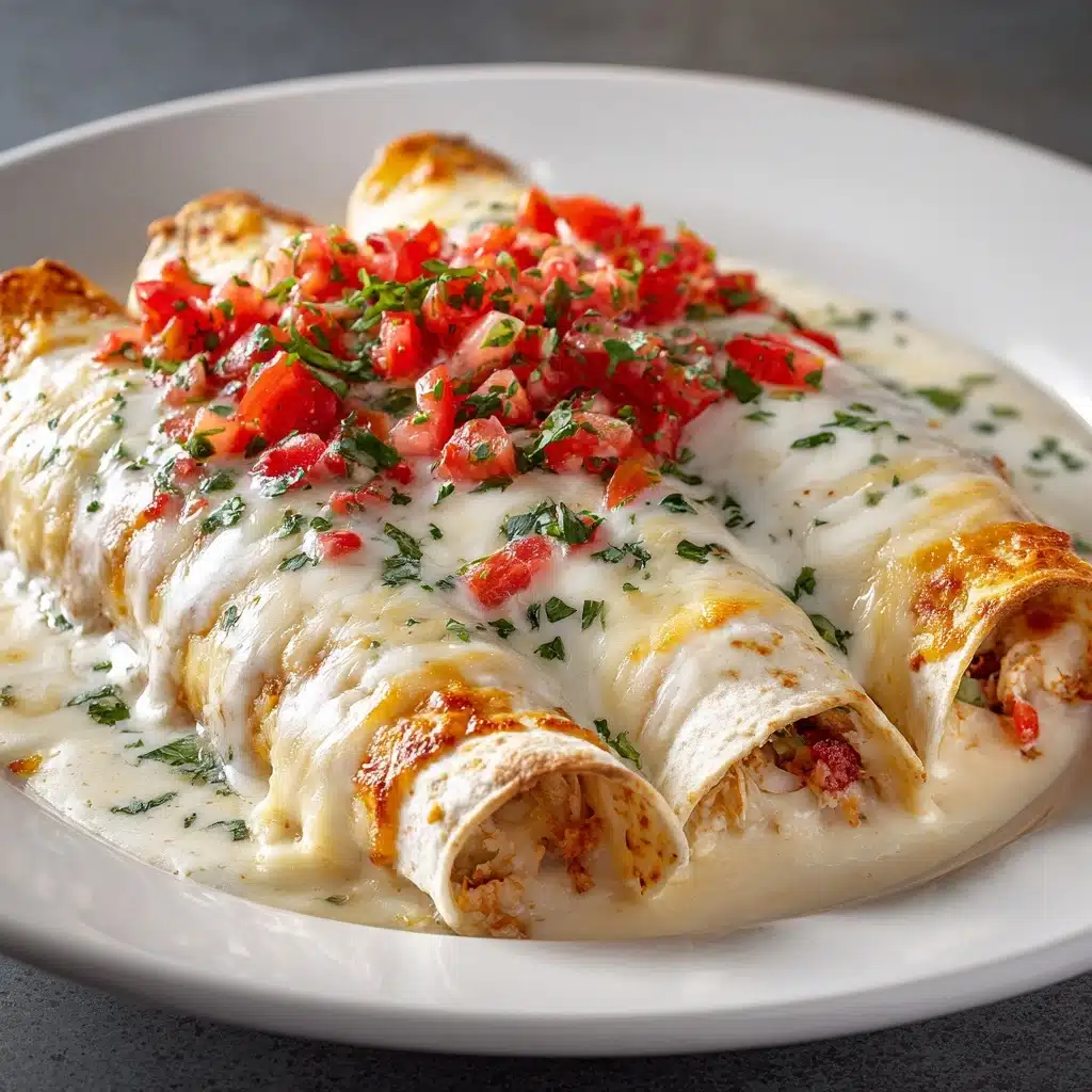 Chicken Enchiladas with Sour Cream White Sauce Recipe - Recipe Image