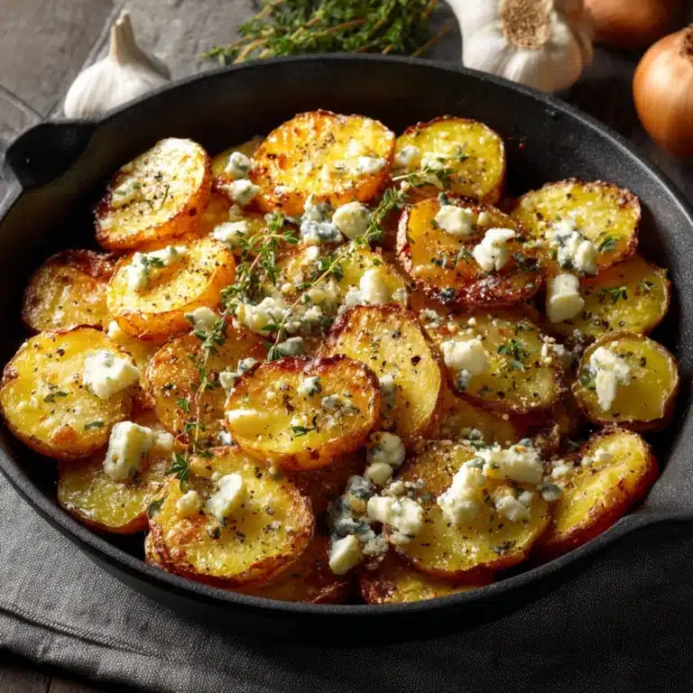 Roasted Potatoes with Baked Feta and Garlic Recipe