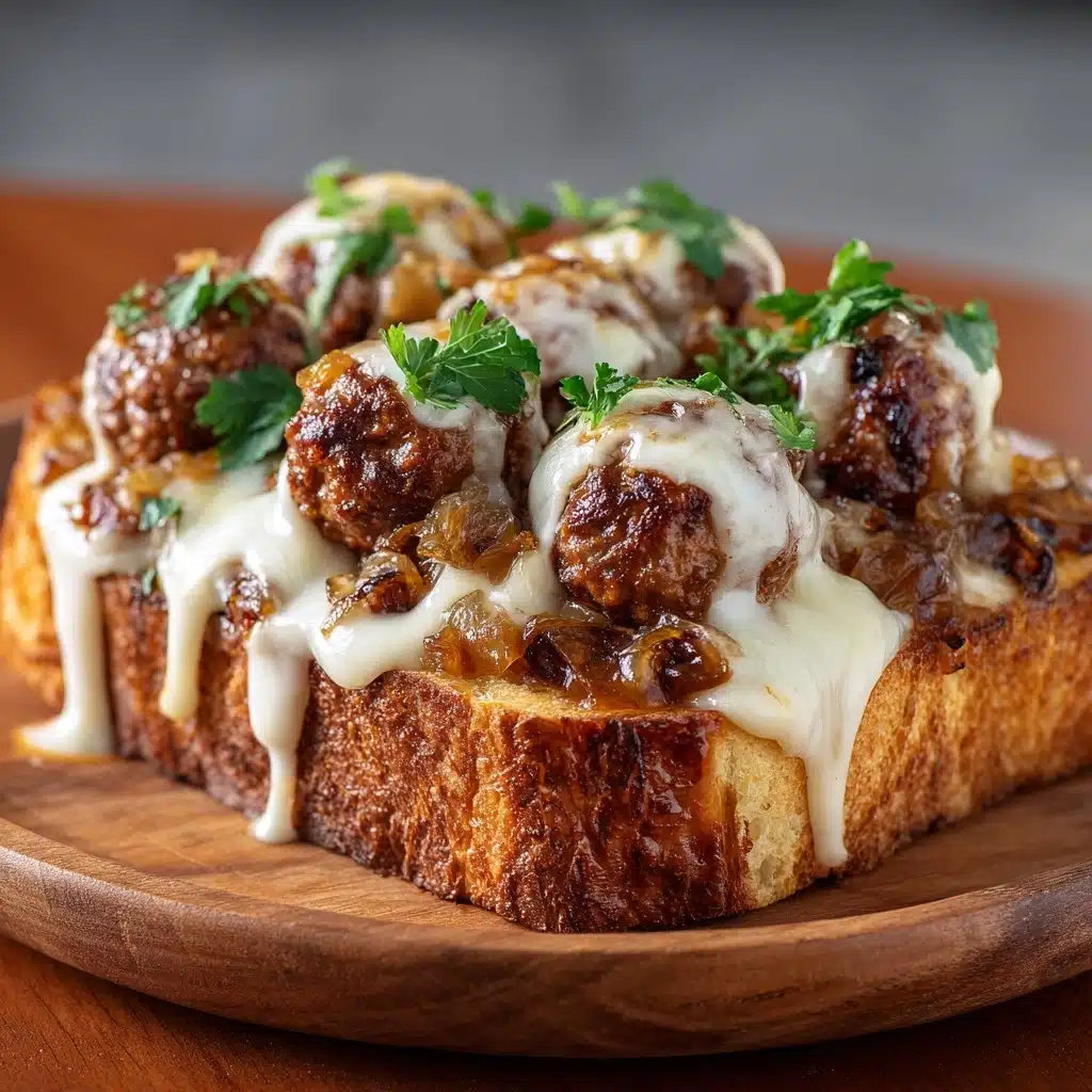 Cheesy French Onion Meatball Subs Recipe - Recipe Image