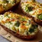 Broccoli and Cheddar Twice-Baked Potatoes Recipe