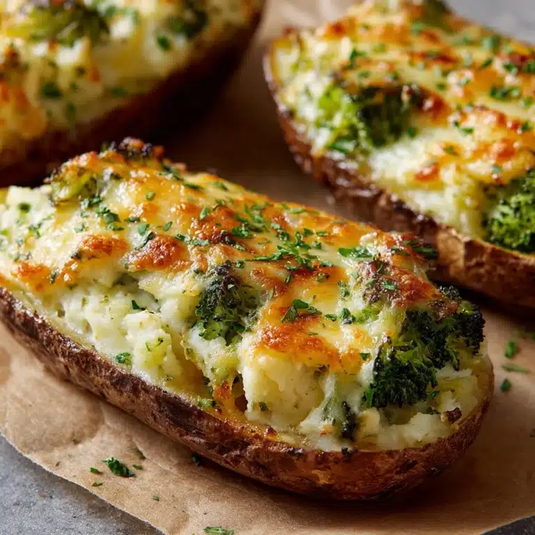 Broccoli and Cheddar Twice-Baked Potatoes Recipe