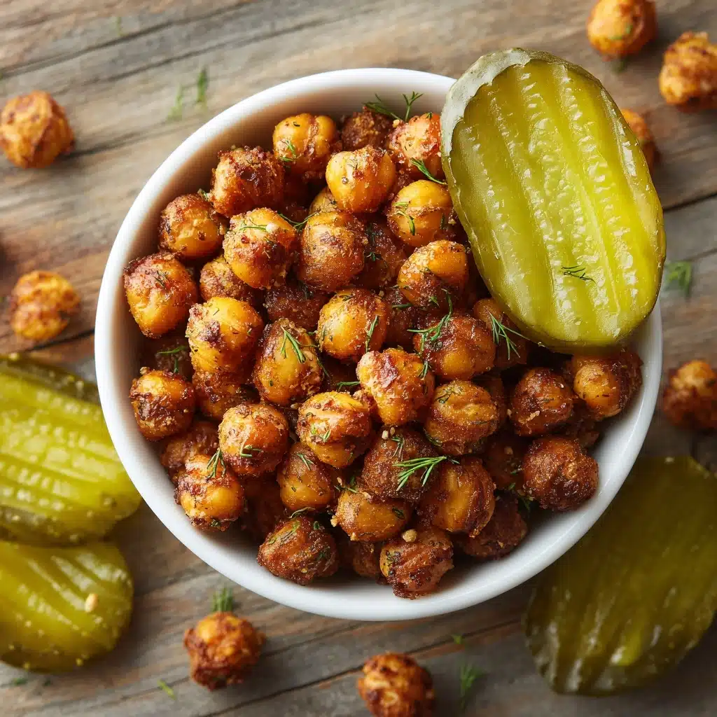 Dill Pickle Roasted Chickpeas Recipe
