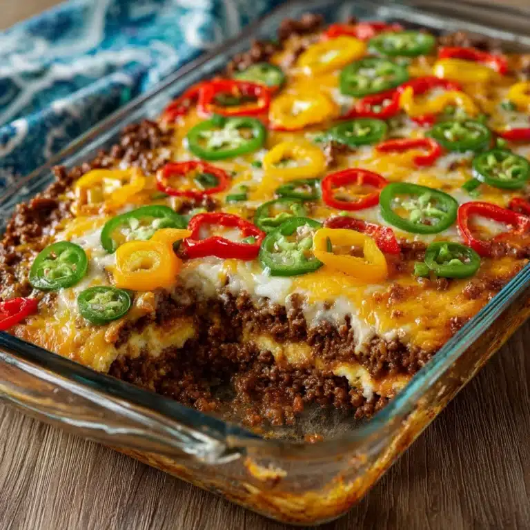 Southern Five Layer Beef Casserole Recipe