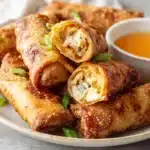 Air Fryer Crab Cake Egg Rolls with Fire Sauce Recipe