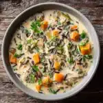 Slow Cooker Creamy Chicken and Wild Rice Soup Recipe
