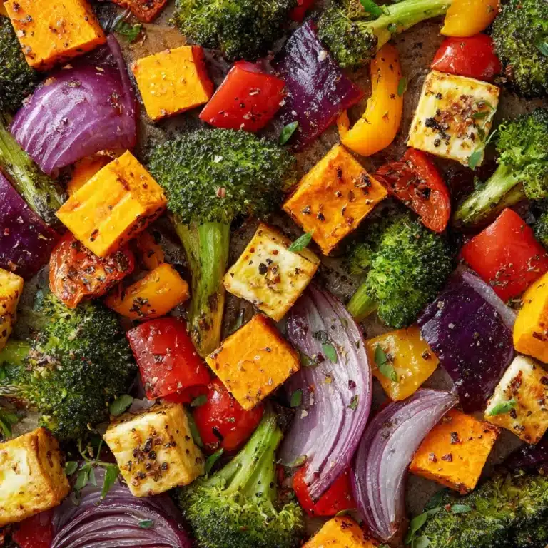 Warm Roasted Veggie Salad with Maple Dijon Vinaigrette Recipe