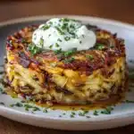 Potato-Parsnip Rosti with Caramelized Onion Sour Cream Recipe