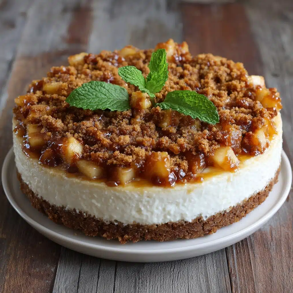 Apple Crisp Cheesecake Recipe - Recipe Image