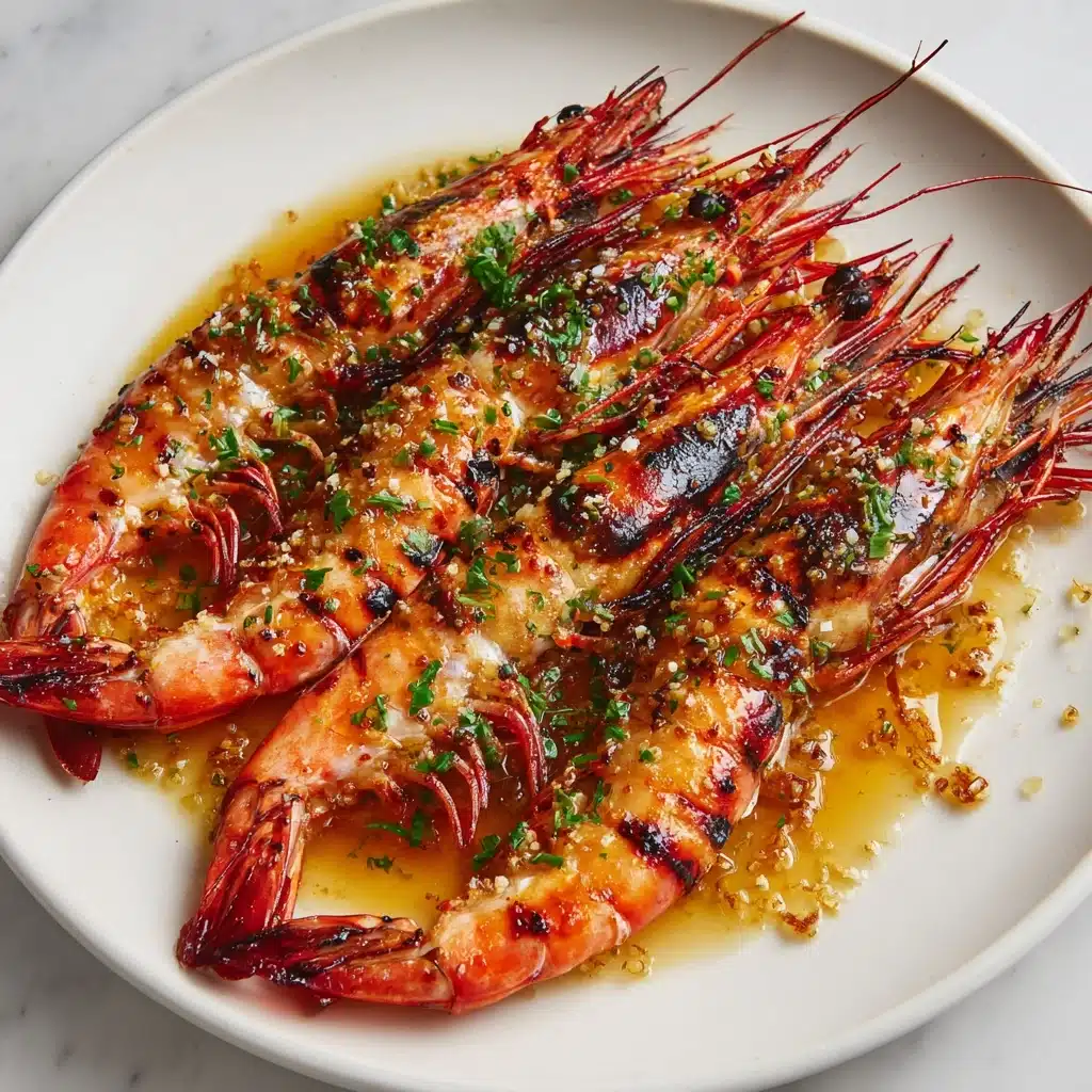 Char-Grilled King Prawns with Lemon Recipe - Recipe Image