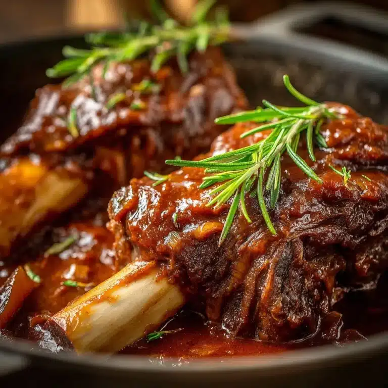 Rosemary Garlic Lamb Shanks Recipe