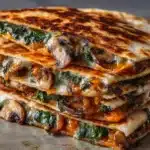 Baked Spinach Mushroom Quesadillas Recipe