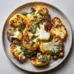 Parmesan Pesto Roasted Cauliflower Recipe