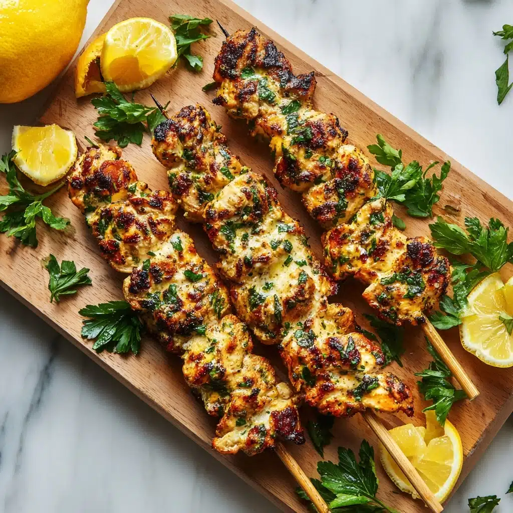 Garlic Parmesan Chicken Skewers Recipe