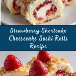 Strawberry Shortcake Cheesecake Dessert Sushi Rolls Recipe