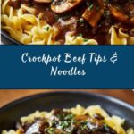 Tender Crockpot Beef Tips with Noodles Recipe