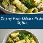 One Pan Creamy Pesto Chicken & Broccoli Pasta Recipe