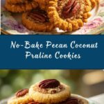 No-Bake Pecan Coconut Praline Cookies Recipe