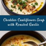 Cheddar Cauliflower and Roasted Garlic Soup Recipe