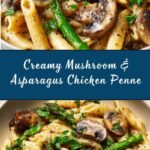 Creamy Mushroom and Asparagus Chicken Penne Recipe