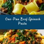One-Pan Ground Beef and Spinach Pasta Recipe