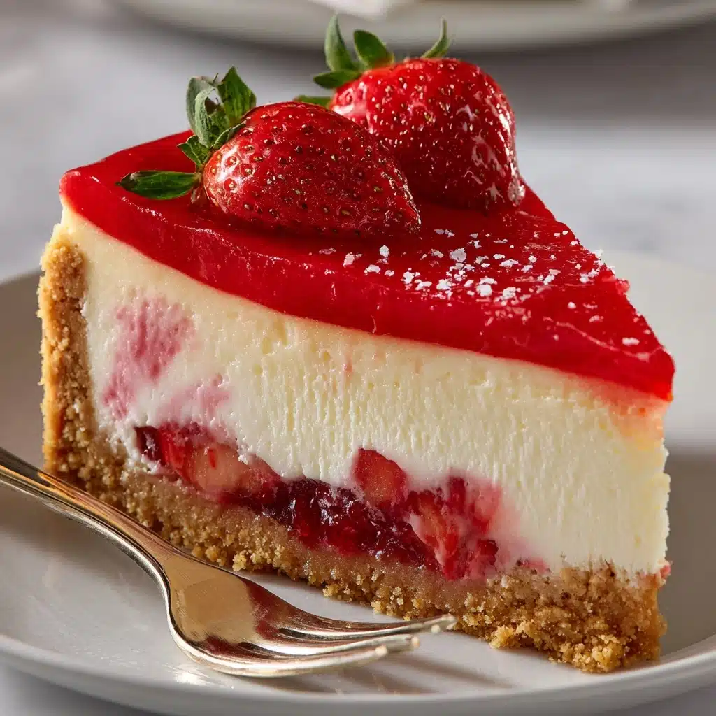 Creamy Strawberry Cheesecake Recipe - Recipe Image