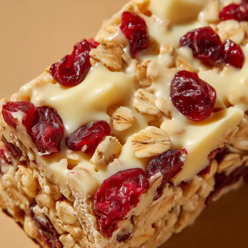 No-Bake White Chocolate Cranberry Oat Clusters Recipe - Recipe Image