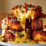 Grilled Shrimp and Cheddar Grit Fritters with Smoky Cream Recipe