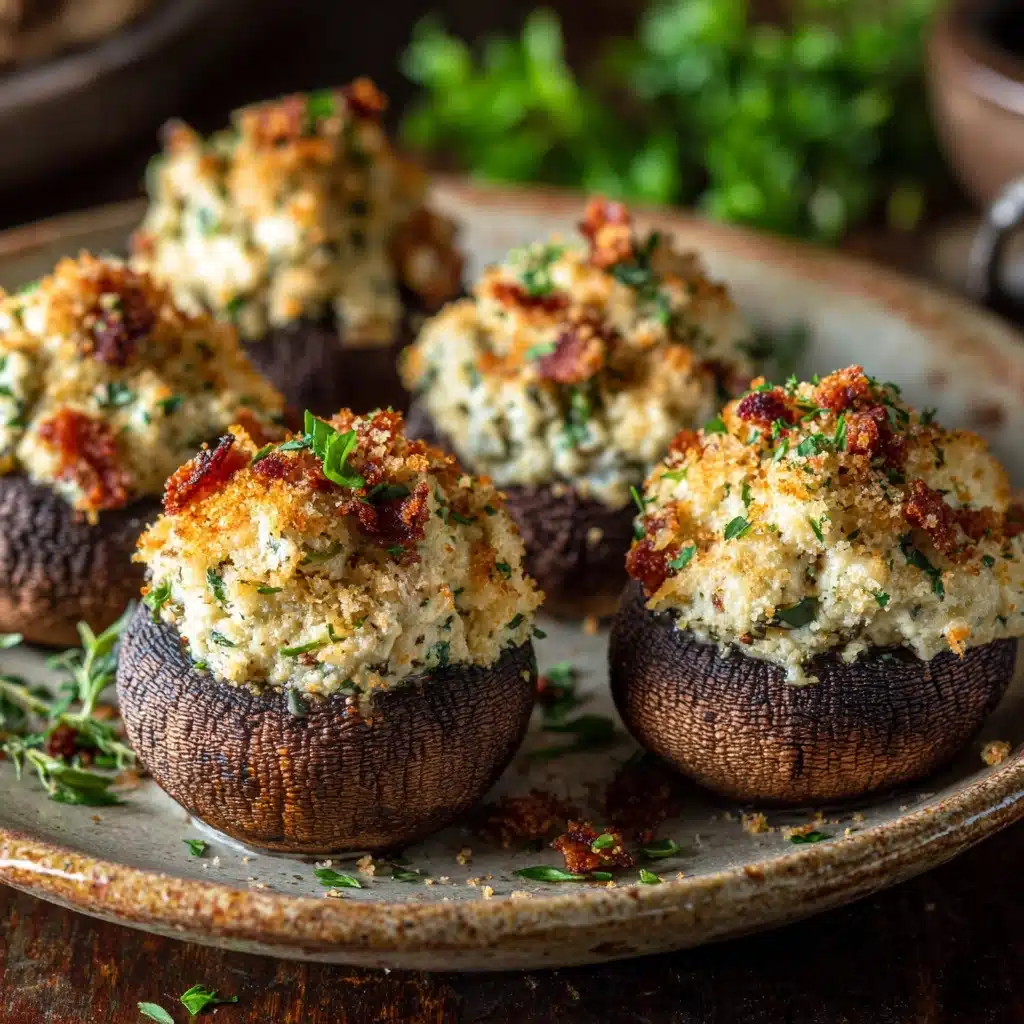 Best Christmas Stuffed Mushrooms Recipe - Recipe Image