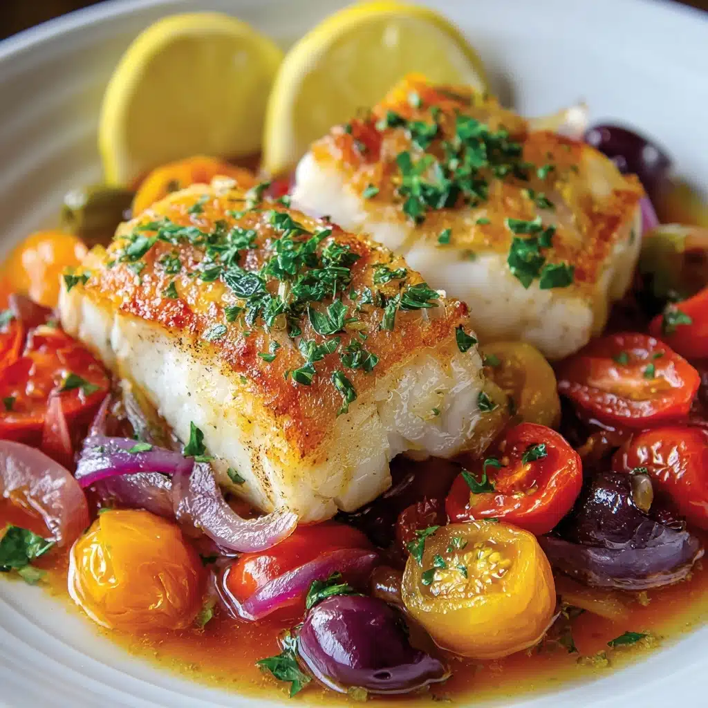 Mediterranean Baked Fish Recipe - Recipe Image