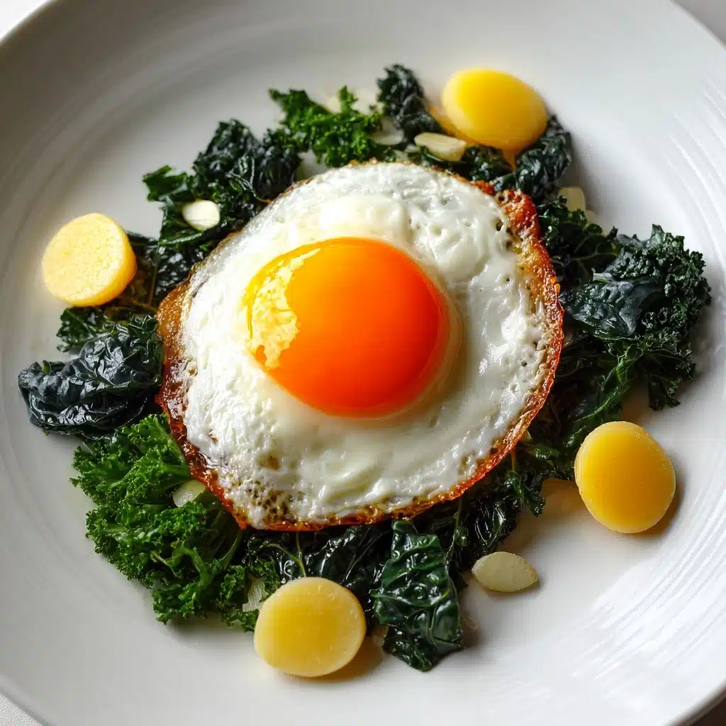 Sautéed Greens with Fried Eggs Recipe - Recipe Image