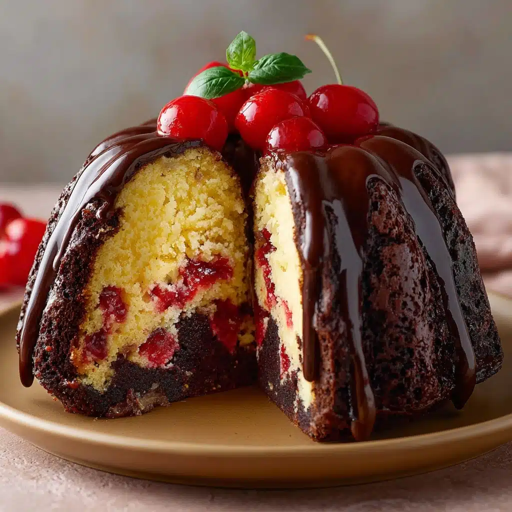 Cherry Chocolate Cream Cheese Bundt Cake Recipe - Recipe Image