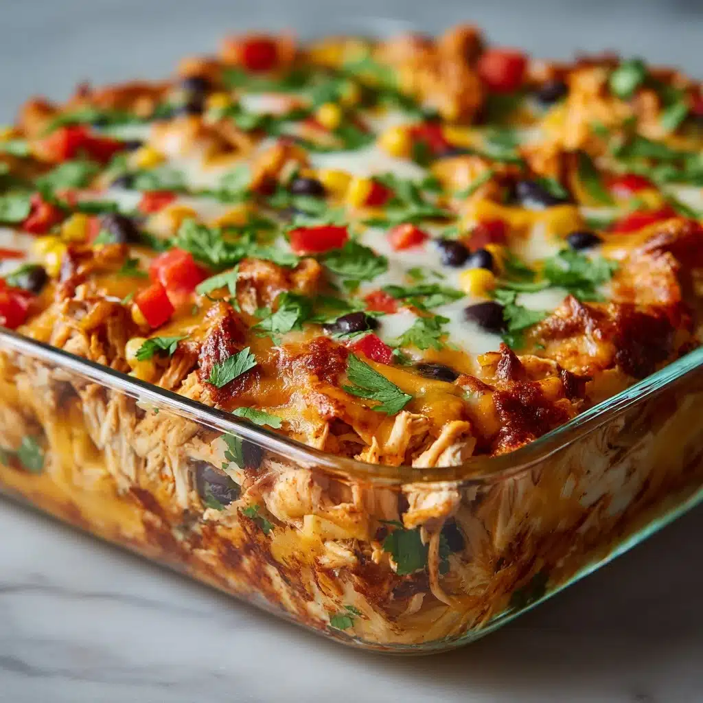 Easy Chicken Burrito Casserole Recipe - Recipe Image