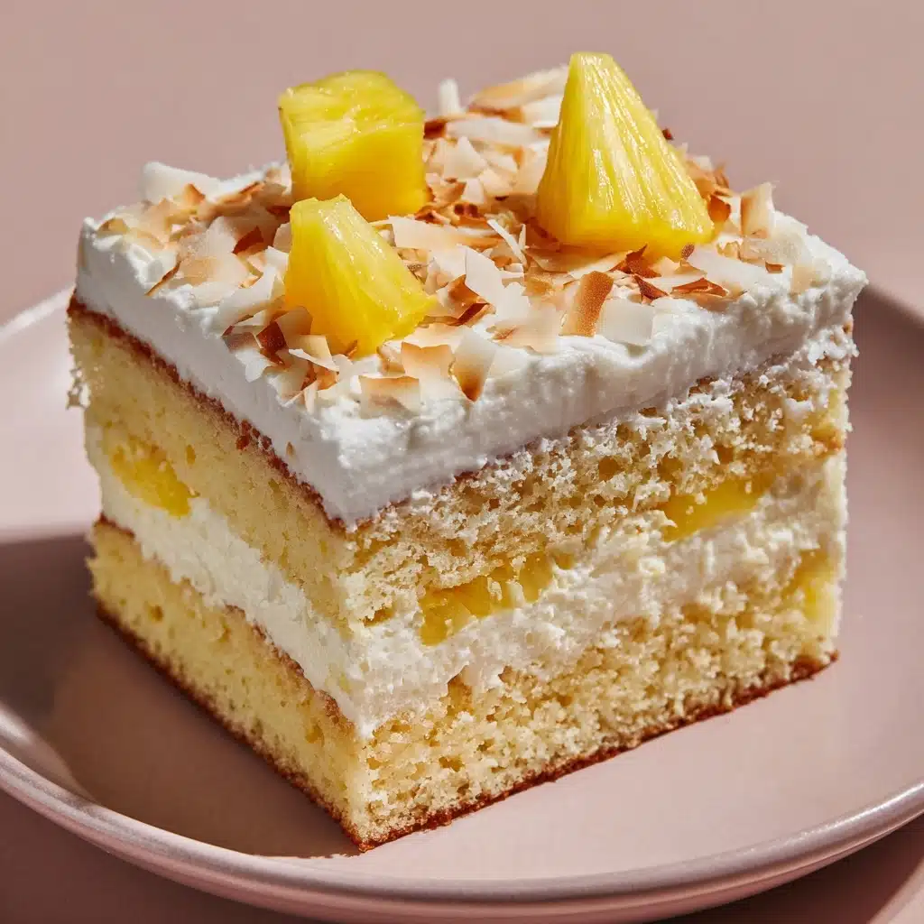 Hawaiian Pineapple Coconut Poke Cake Recipe - Recipe Image