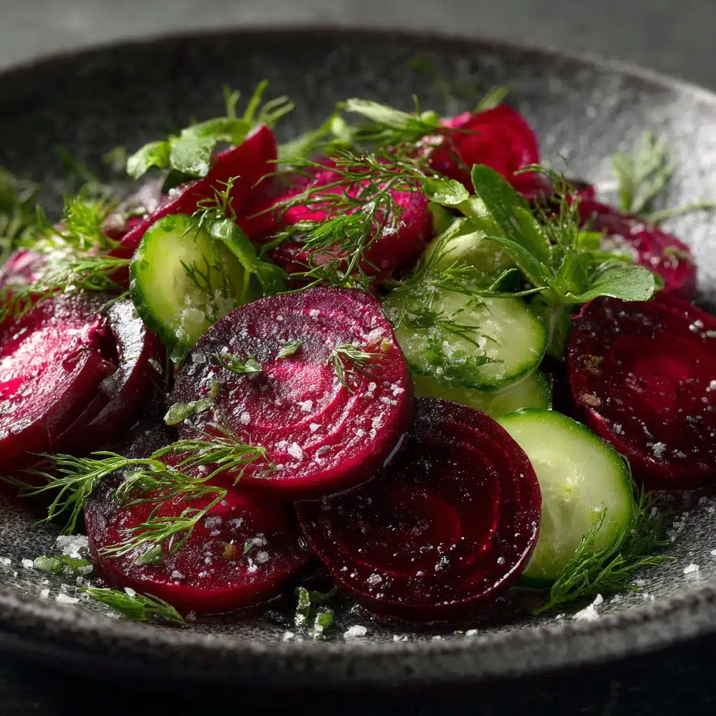 Crisp Cucumber and Beetroot Salad with Herb Dressing Recipe - Recipe Image