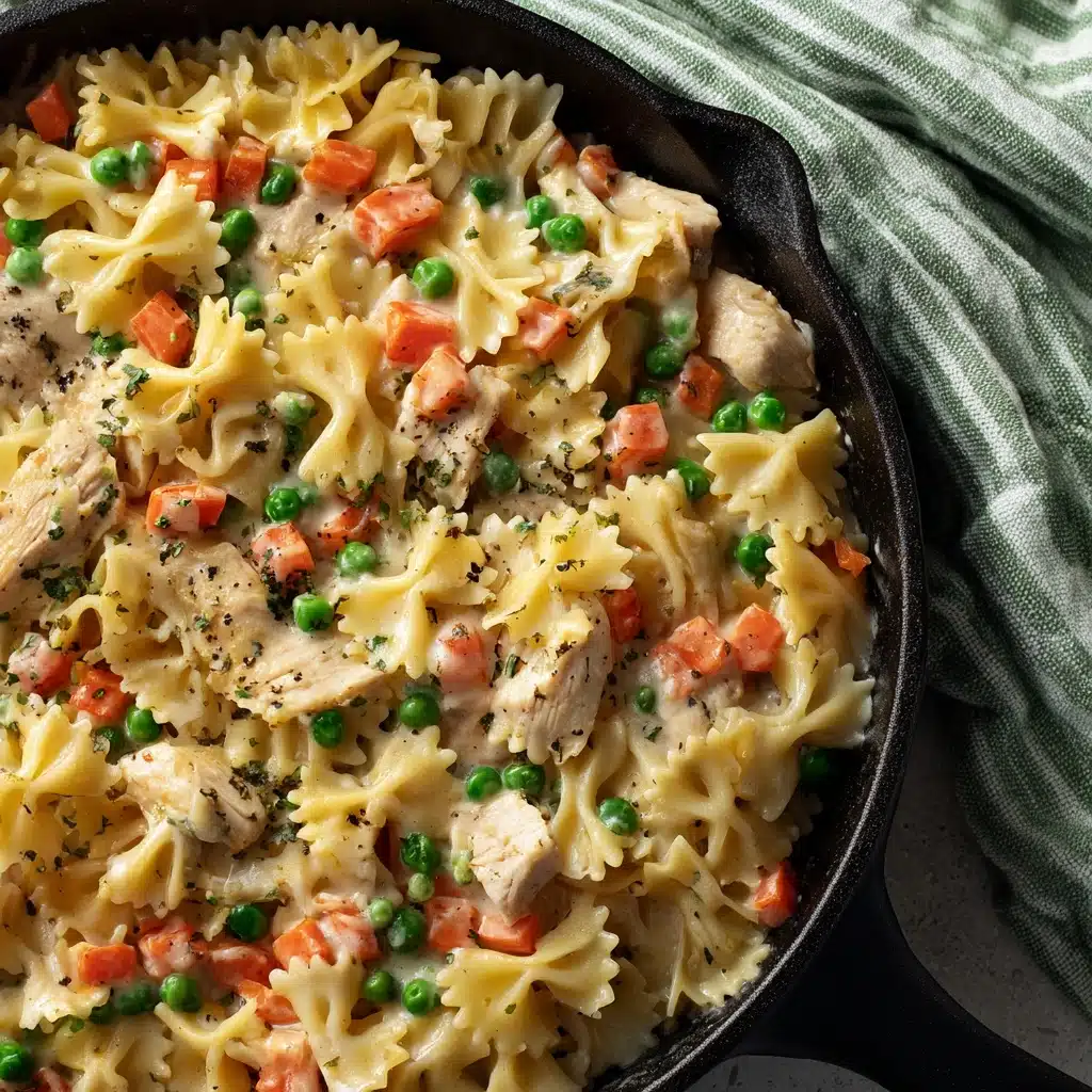 Chicken Pot Pie Noodle Skillet Recipe - Recipe Image