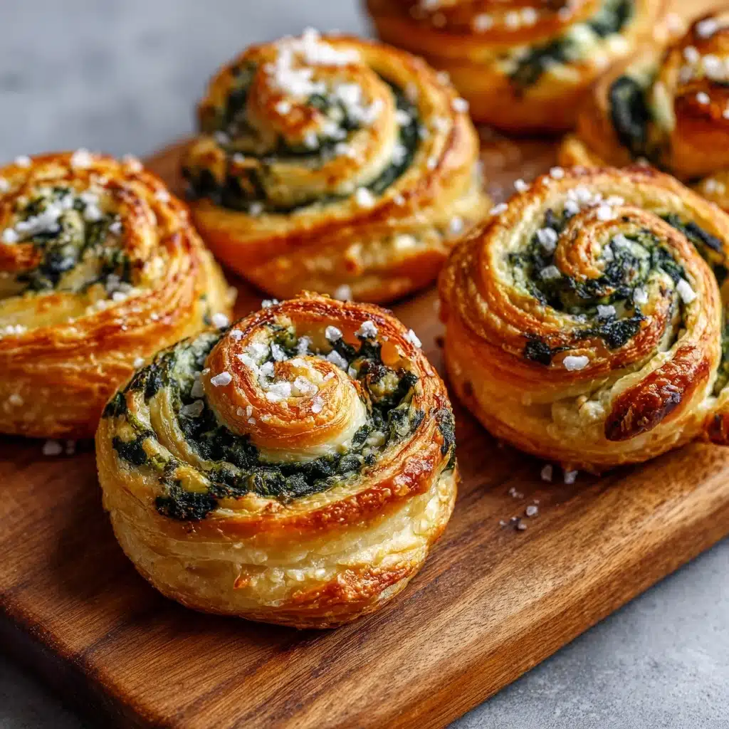 Spinach and Feta Puff Pastry Twists Recipe - Recipe Image